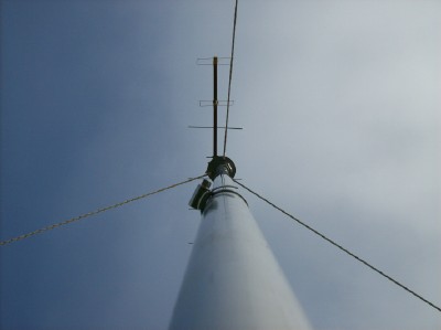 Palo antenna alluminio in campo