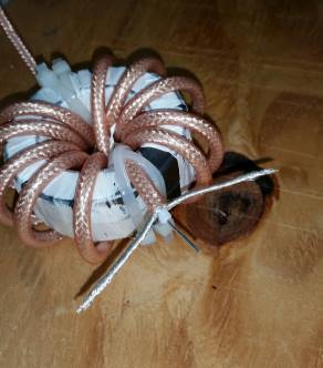 Balun: cavo coassiale preparato lato connettore